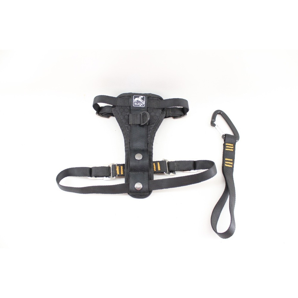 Kurgo‎ Dog Smart Seatbelt and Walking Harness Black Size Medium